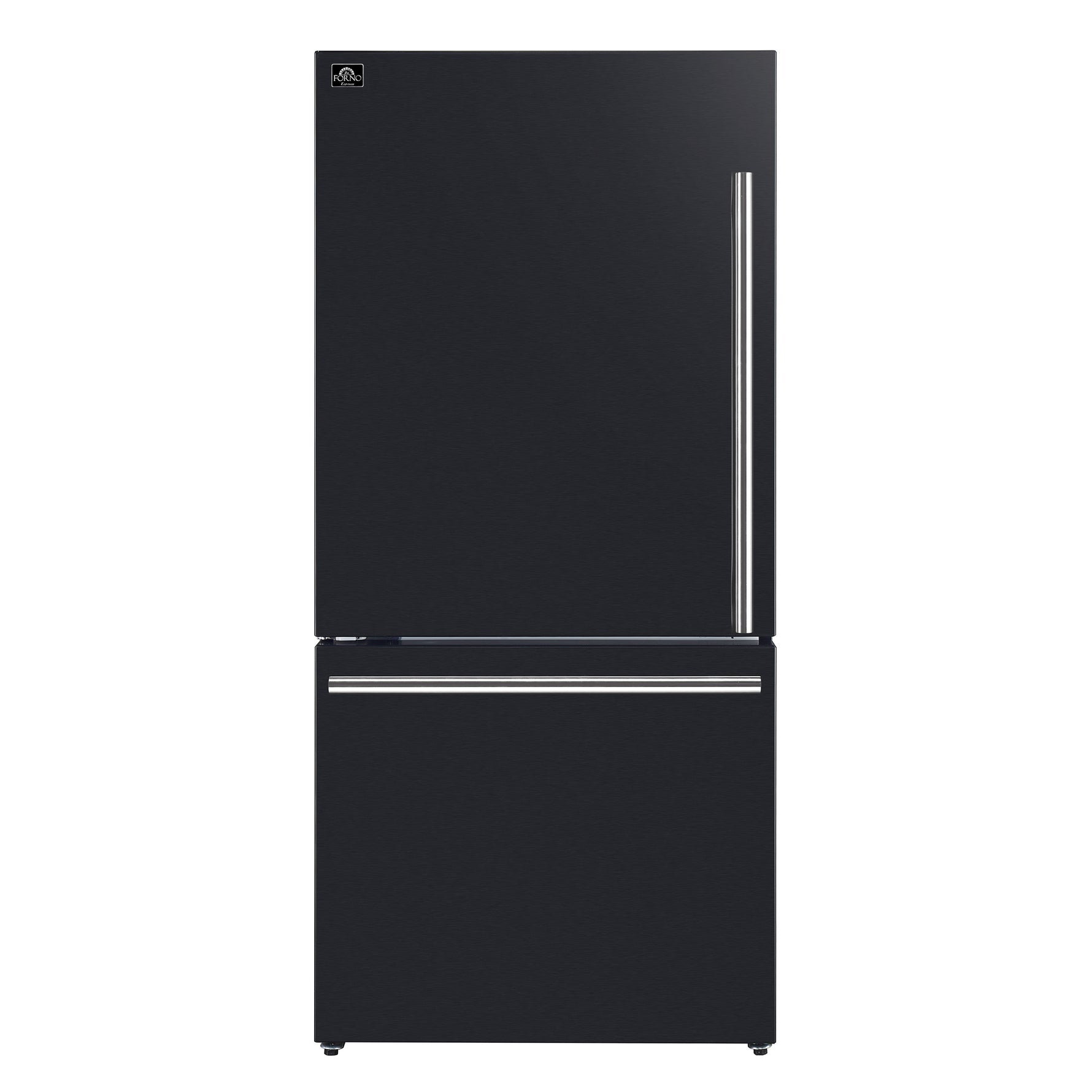 Forno Milano Espresso 31-Inch Black Bottom Freezer Refrigerator, 17.2 Cu. Ft., Energy-Efficient, No Frost, Built-In Ice Maker - BonPrix Électroménagers