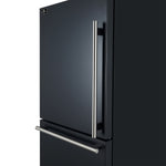 Forno Milano Espresso 31-Inch Black Bottom Freezer Refrigerator, 17.2 Cu. Ft., Energy-Efficient, No Frost, Built-In Ice Maker - BonPrix Électroménagers
