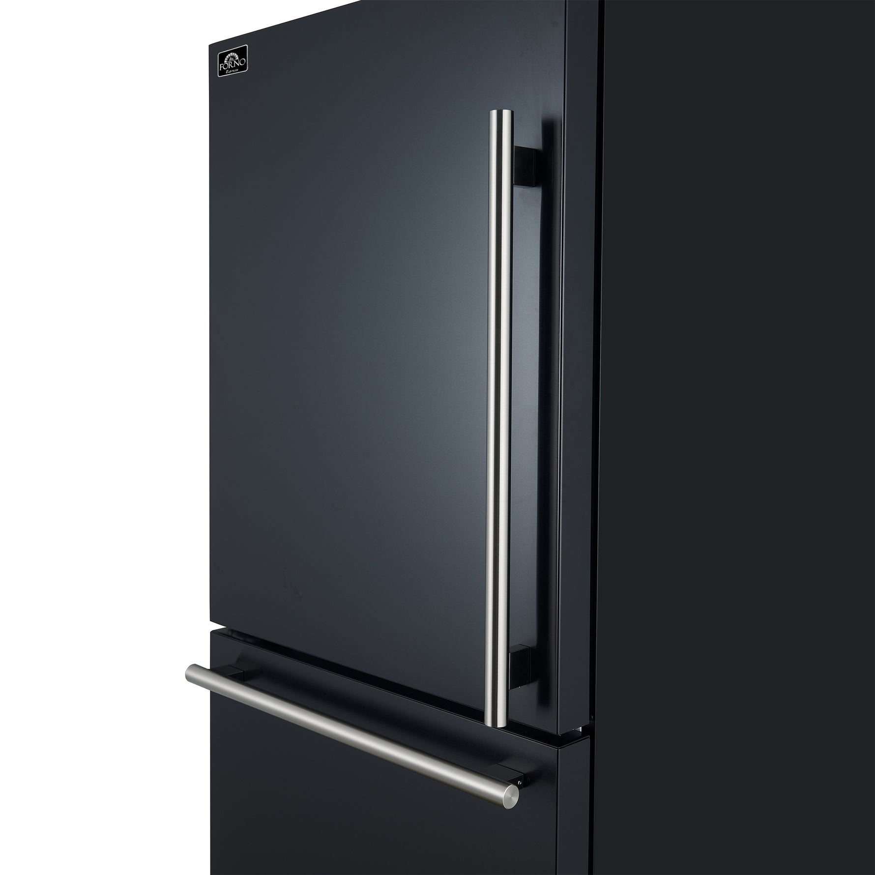 Forno Milano Espresso 31-Inch Black Bottom Freezer Refrigerator, 17.2 Cu. Ft., Energy-Efficient, No Frost, Built-In Ice Maker - BonPrix Électroménagers