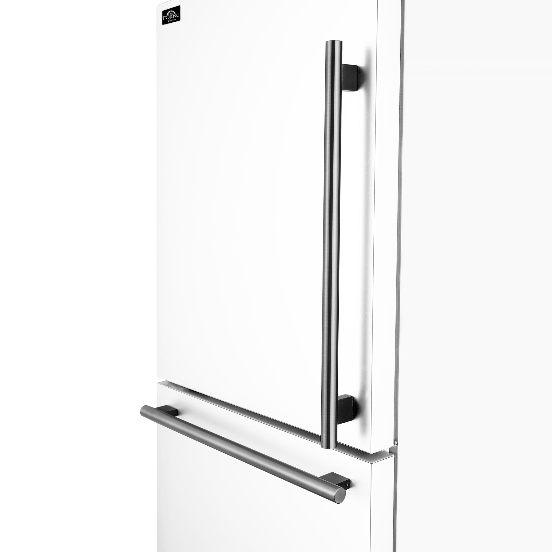 Forno Milano 2-Piece 62-Inch Freestanding Dual Bottom Freezer Refrigerator, White – 34.4 cu.ft, Touch Control, Ice Maker - BonPrix Électroménagers
