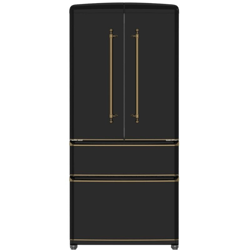 FFFFD179133BLK - RÉFRIGÉRATEURS - Forno -  Quatre portes avec porte à deux battants - Noir - Boîte Ouverte