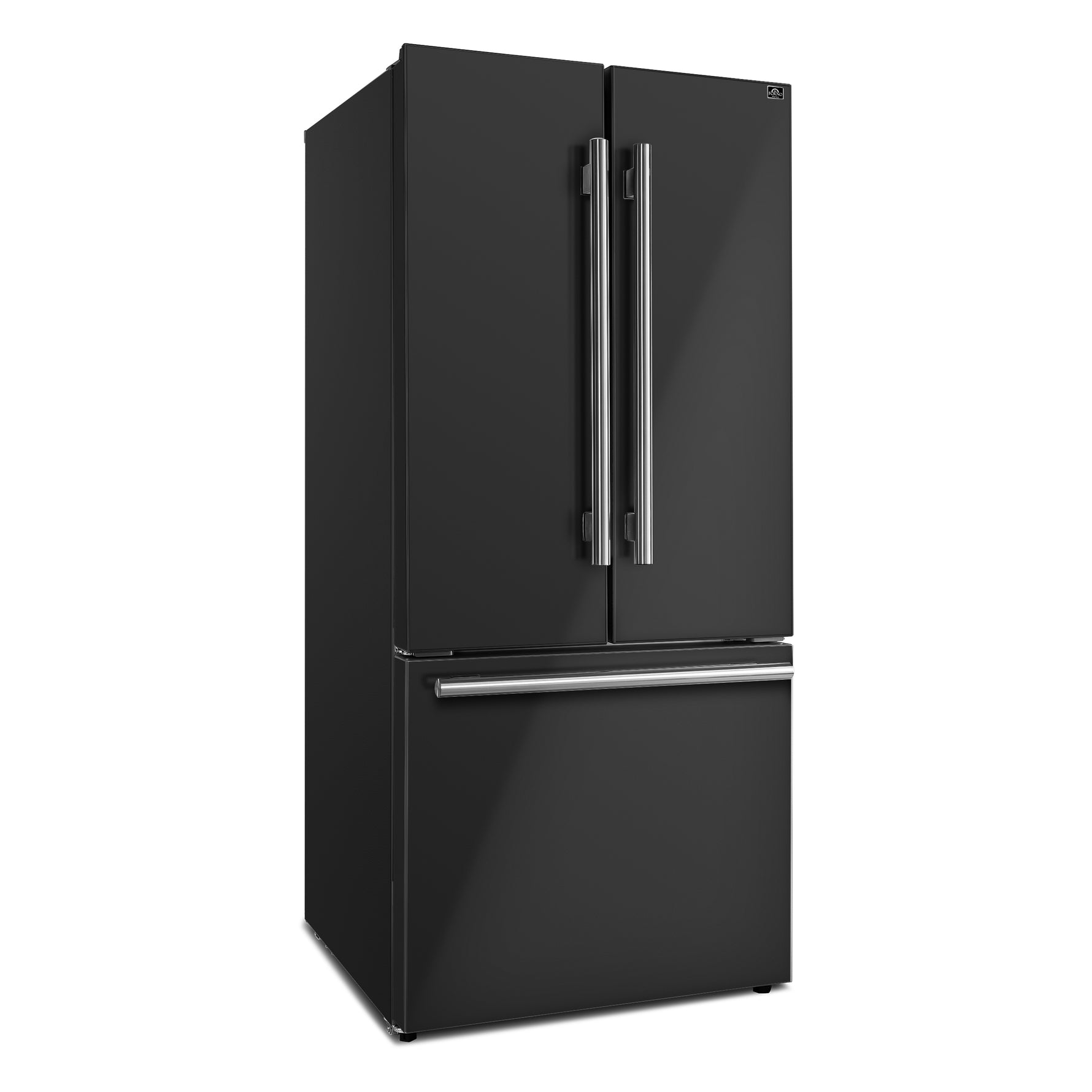 Forno Gallipoli Espresso 30-Inch Black French Door Refrigerator, Bottom Freezer, 17.5 Cu. Ft., No Frost, Ice Maker - BonPrix Électroménagers