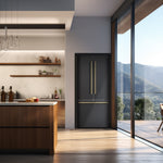 Forno Gallipoli Espresso 30-Inch Black French Door Refrigerator, Bottom Freezer, 17.5 Cu. Ft., No Frost, Ice Maker - BonPrix Électroménagers