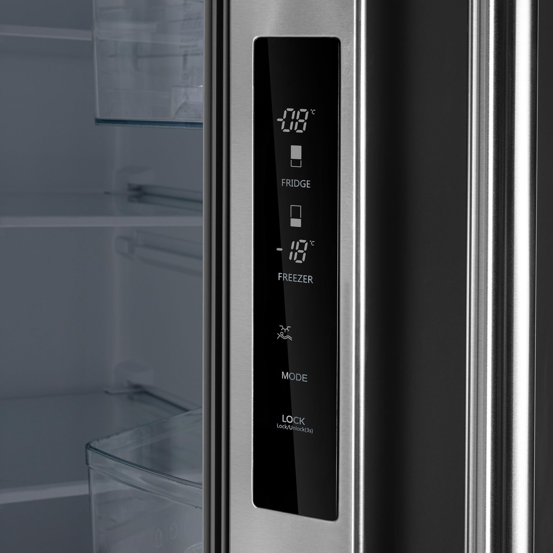 Forno Gallipoli 30-Inch French Door Refrigerator with Bottom Freezer, 17.5 cu.ft Capacity, Stainless Steel, No Frost Technology, Built-In Ice Maker, Energy Efficient - BonPrix Électroménagers
