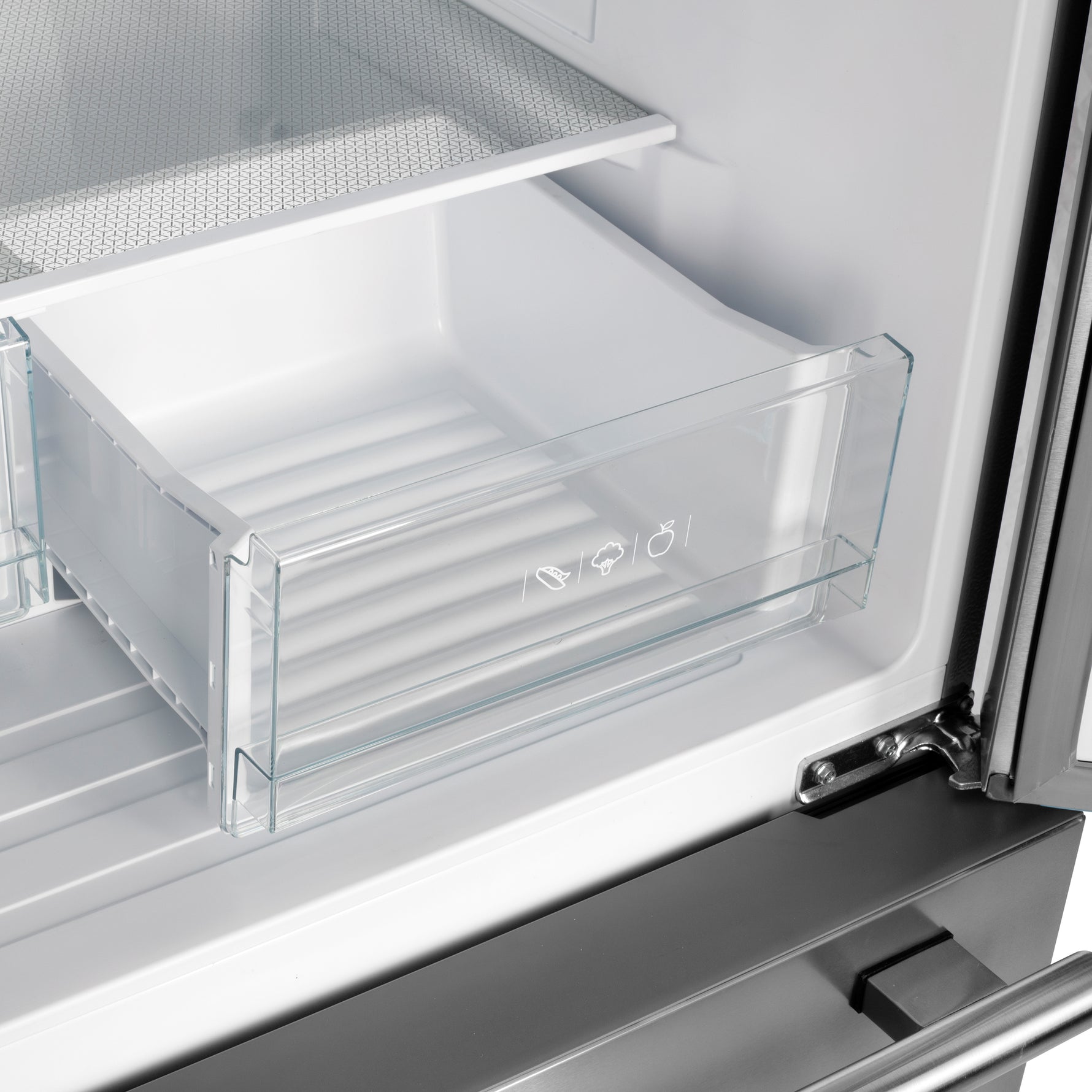 Forno Gallipoli 30-Inch French Door Refrigerator with Bottom Freezer, 17.5 cu.ft Capacity, Stainless Steel, No Frost Technology, Built-In Ice Maker, Energy Efficient - BonPrix Électroménagers