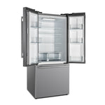 Forno Gallipoli 30-Inch French Door Refrigerator with Bottom Freezer, 17.5 cu.ft Capacity, Stainless Steel, No Frost Technology, Built-In Ice Maker, Energy Efficient - BonPrix Électroménagers