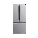 Forno Gallipoli 30-Inch French Door Refrigerator with Bottom Freezer, 17.5 cu.ft Capacity, Stainless Steel, No Frost Technology, Built-In Ice Maker, Energy Efficient - BonPrix Électroménagers