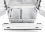 Forno Gallipoli Espresso 30-Inch White French Door Refrigerator, Bottom Freezer, 17.5 Cu. Ft., No Frost, Ice Maker - BonPrix Électroménagers