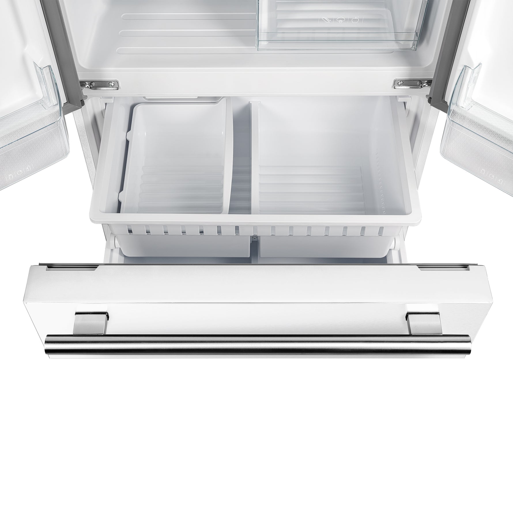 Forno Gallipoli Espresso 30-Inch White French Door Refrigerator, Bottom Freezer, 17.5 Cu. Ft., No Frost, Ice Maker - BonPrix Électroménagers