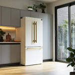 Forno Gallipoli Espresso 30-Inch White French Door Refrigerator, Bottom Freezer, 17.5 Cu. Ft., No Frost, Ice Maker - BonPrix Électroménagers