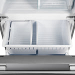 Forno Gallipoli 30-Inch French Door Refrigerator, 17.5 cu.ft Capacity, Decorative Grill, 34-Inch Width, Stainless Steel, No Frost Technology, Energy Efficient - BonPrix Électroménagers