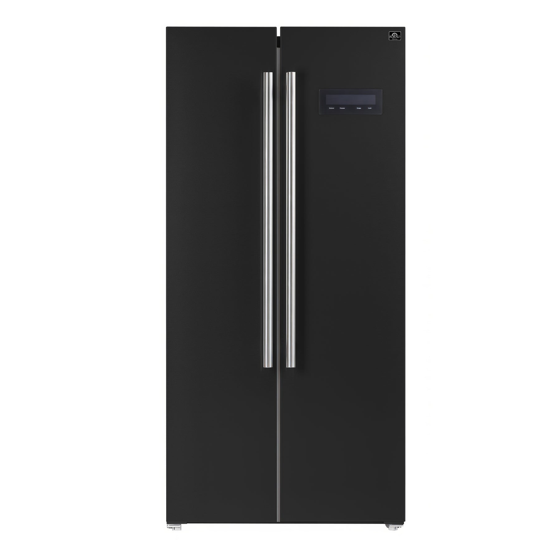 Forno Salerno Espresso 33-Inch Black Side-by-Side Refrigerator, 15.6 Cu. Ft., Energy-Efficient, No Frost, Modern Design - BonPrix Électroménagers