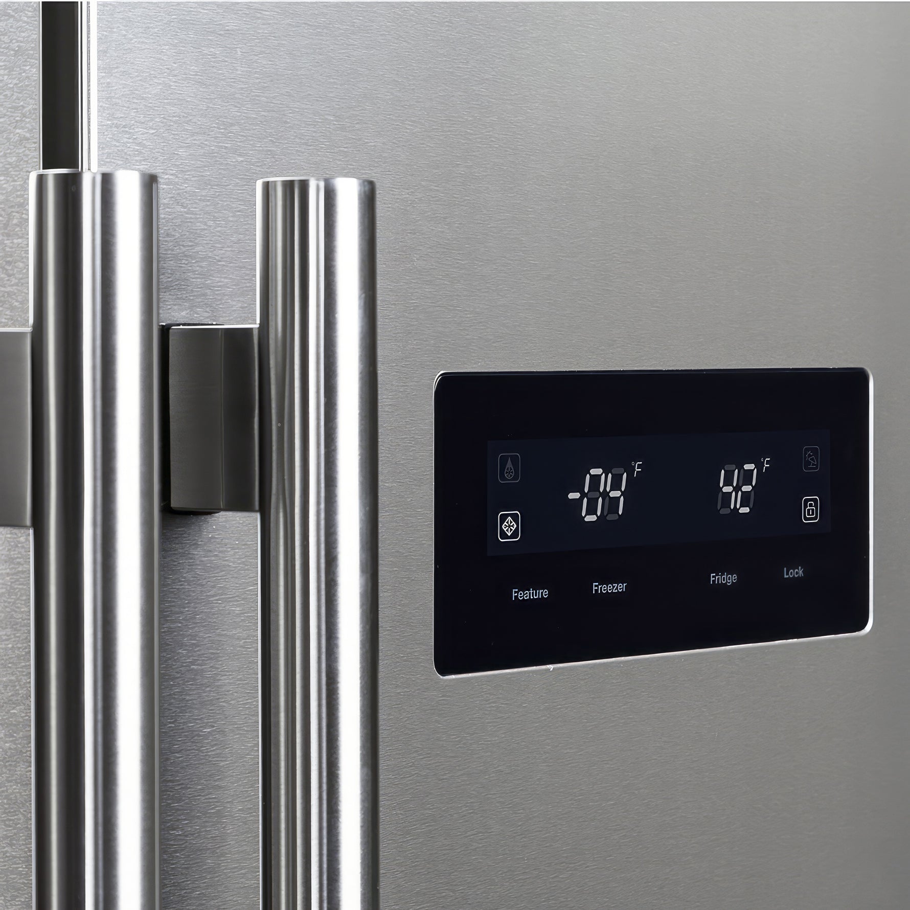 Forno Salerno 33-Inch Side-by-Side Stainless Steel Refrigerator, 15.6 cu.ft, ENERGY STAR Certified - BonPrix Électroménagers