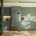Forno Salerno 33-Inch Side-by-Side Stainless Steel Refrigerator, 15.6 cu.ft, ENERGY STAR Certified - BonPrix Électroménagers