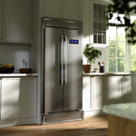 Forno Salerno 37-Inch Built-In Stainless Steel Refrigerator, 15.6 cu.ft, Modern Decorative Grill, ENERGY STAR Certified - BonPrix Électroménagers