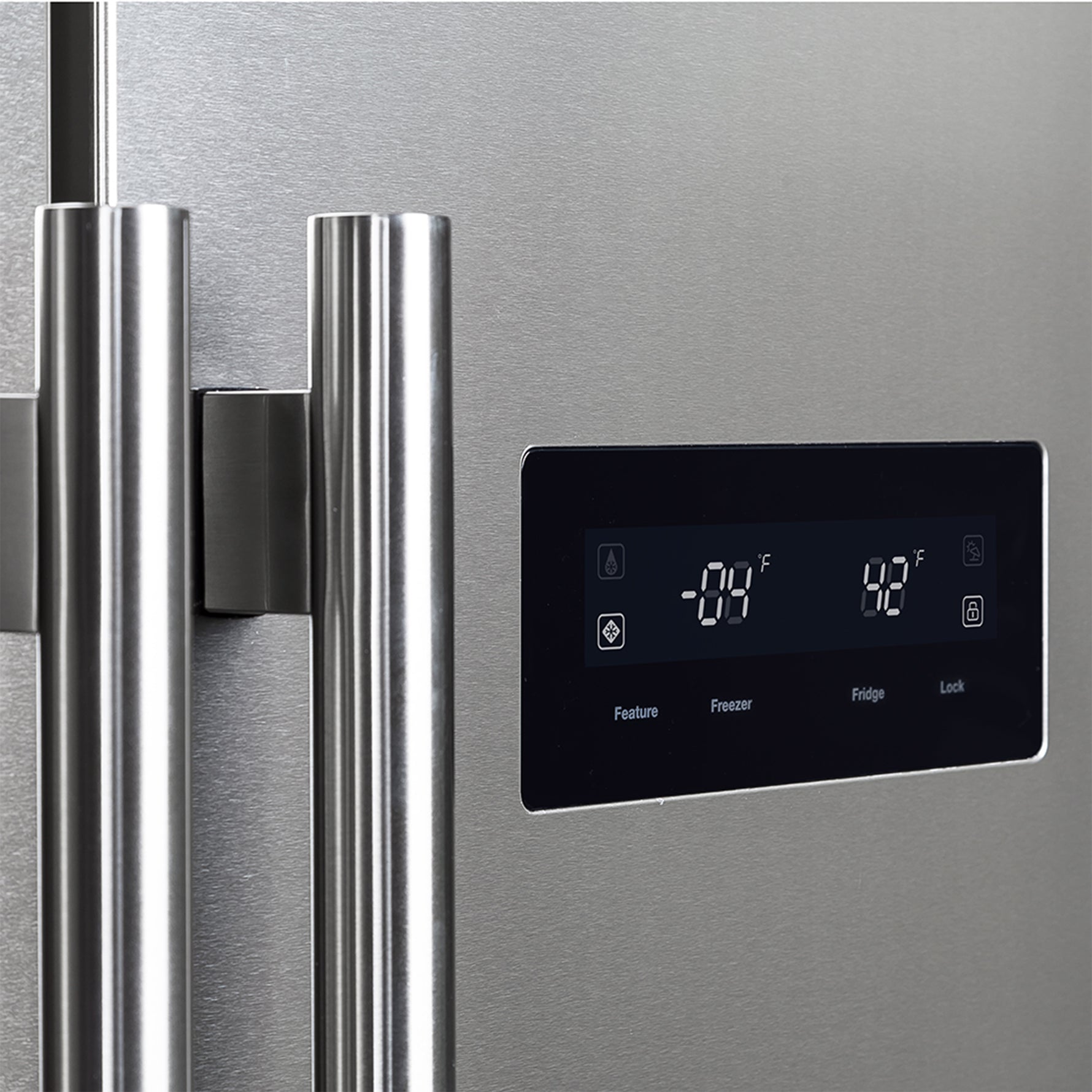 Forno Salerno 37-Inch Built-In Stainless Steel Refrigerator, 15.6 cu.ft, Decorative Grill, ENERGY STAR Certified - BonPrix Électroménagers