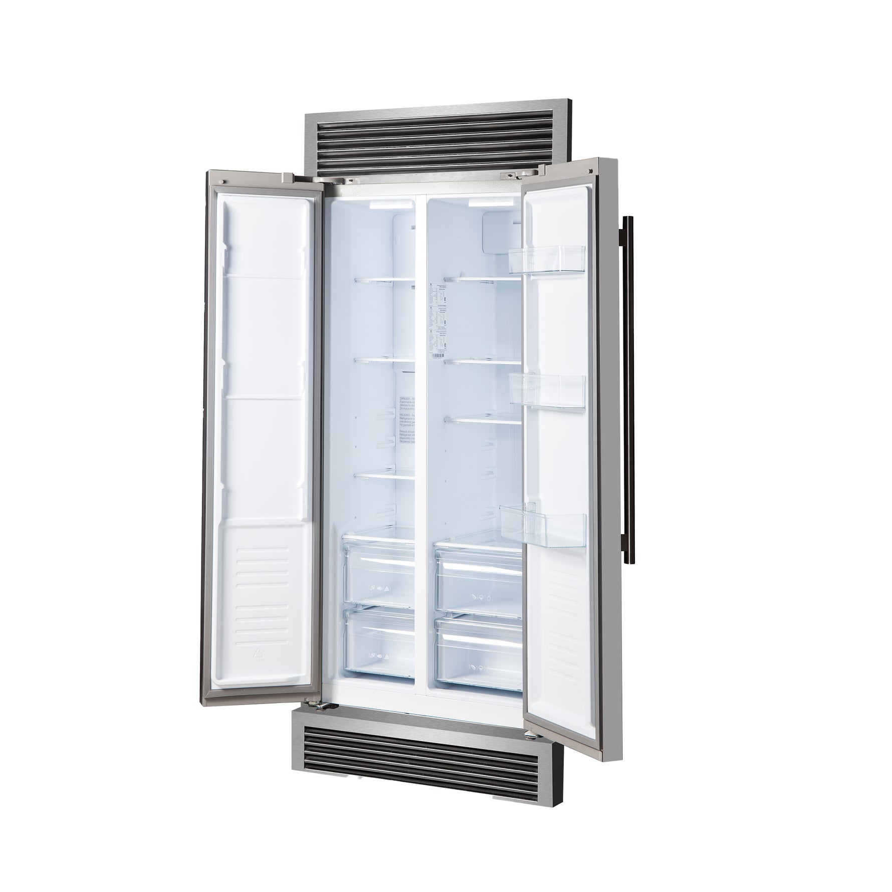 Forno Salerno 37-Inch Built-In Stainless Steel Refrigerator, 15.6 cu.ft, Decorative Grill, ENERGY STAR Certified - BonPrix Électroménagers