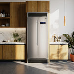Forno Salerno 37-Inch Built-In Stainless Steel Refrigerator, 15.6 cu.ft, Decorative Grill, ENERGY STAR Certified - BonPrix Électroménagers