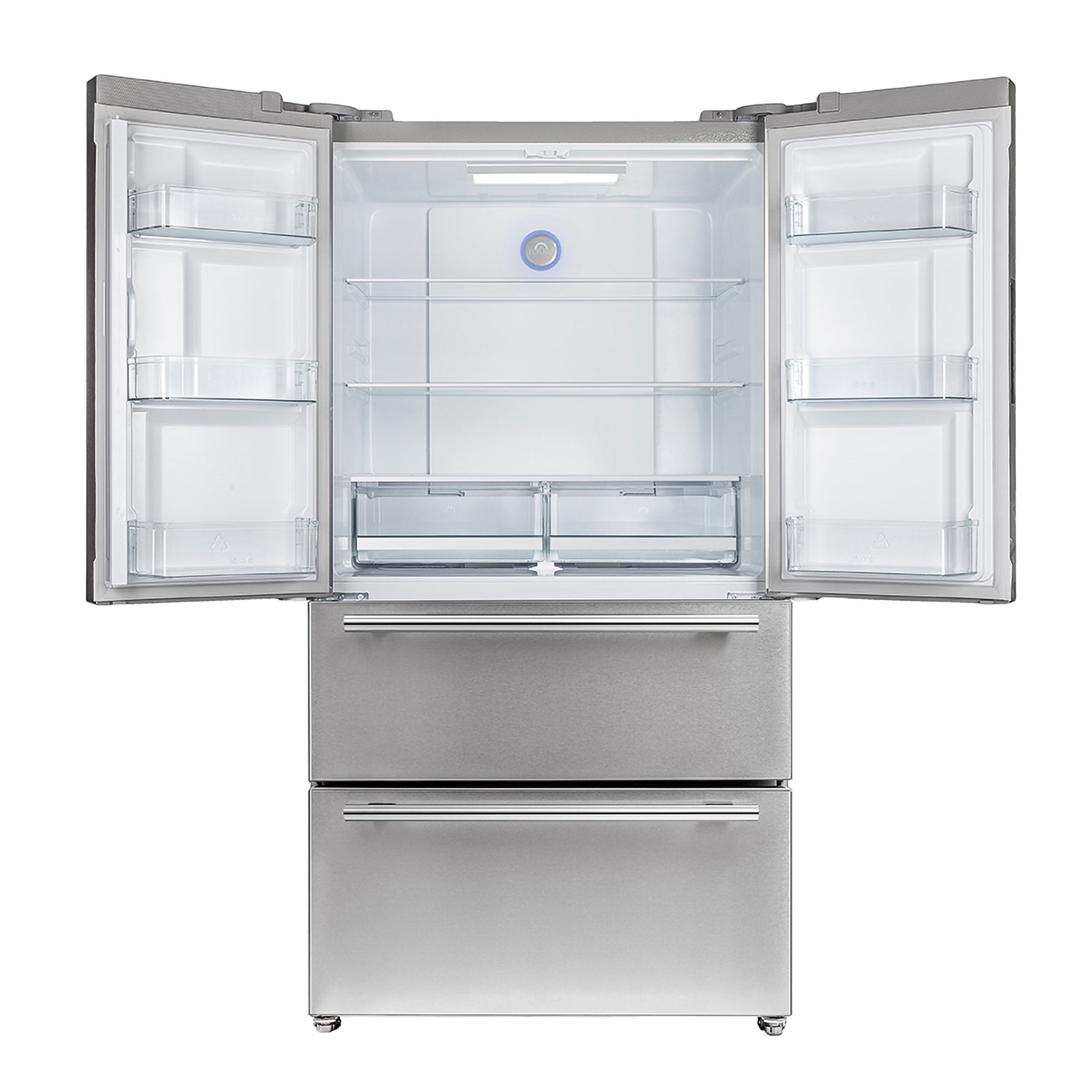 Forno Moena 36-Inch French Door Refrigerator, 19.2 cu.ft, Counter Depth, Ice Maker, Stainless Steel Interior Panel, ENERGY STAR Certified - BonPrix Électroménagers