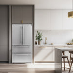 Forno Moena 36-Inch French Door Refrigerator, 19.2 cu.ft, Counter Depth, Ice Maker, Stainless Steel Interior Panel, ENERGY STAR Certified - BonPrix Électroménagers