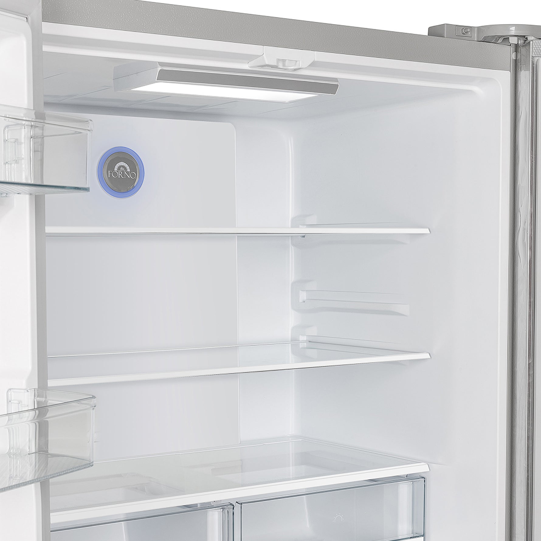 Forno Moena 36-Inch French Door Refrigerator, 19.2 cu.ft, Counter Depth, Ice Maker, Stainless Steel Interior Panel, ENERGY STAR Certified - BonPrix Électroménagers