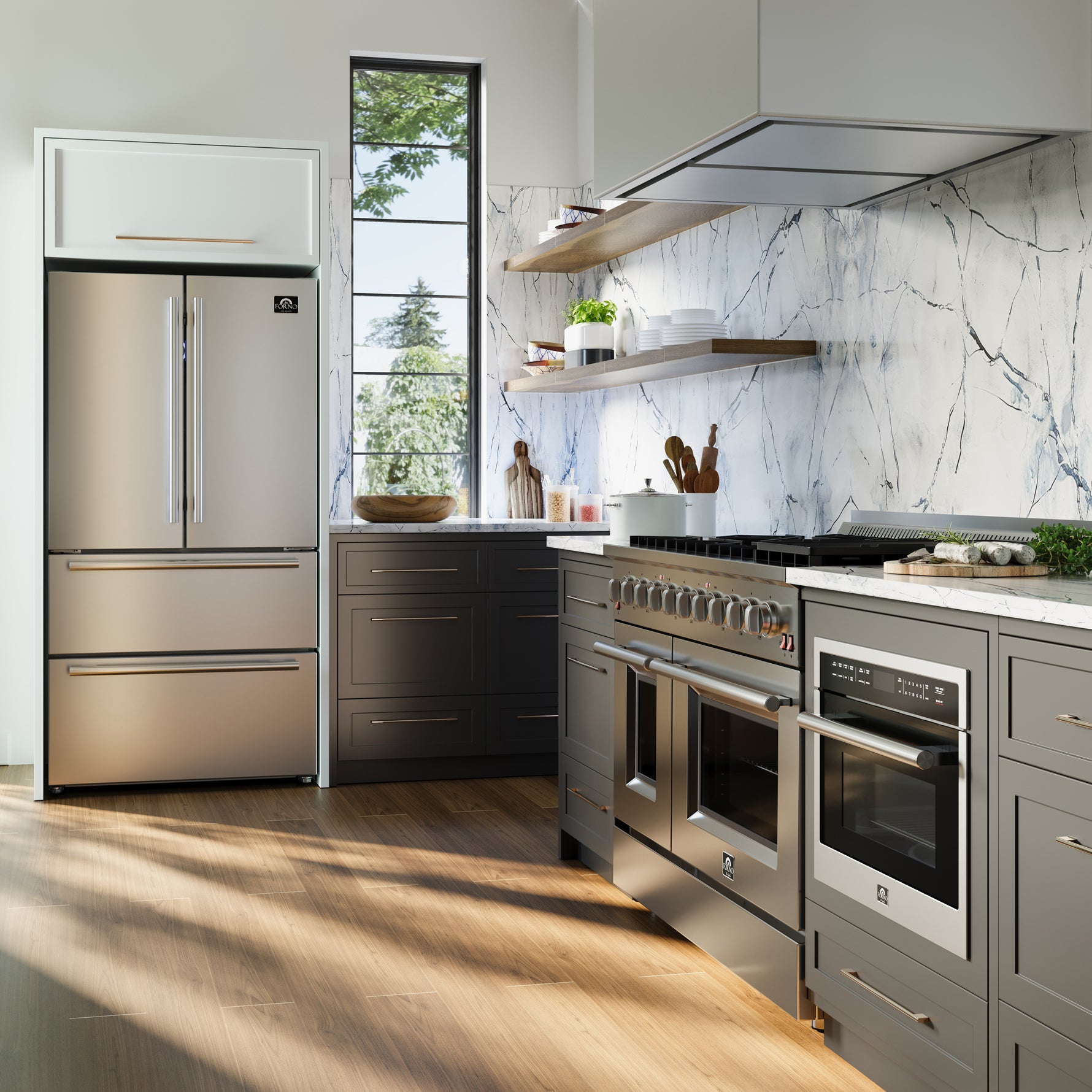 Forno Oliena 24-Inch Compact Oven and 1000 Watt Microwave, 1.6 cu.ft, Convection Oven - BonPrix Électroménagers