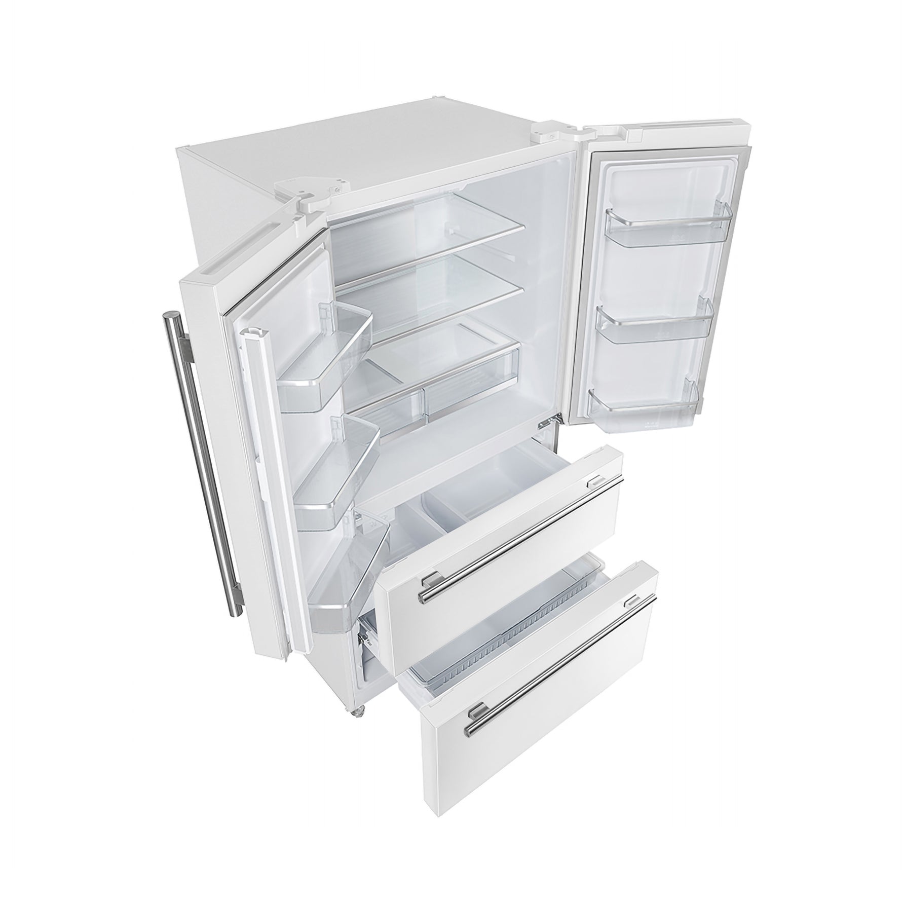 Forno Moena Espresso 36-Inch White French Door Refrigerator, 19.2 Cu. Ft., Frost-Free, Automatic Ice Maker, ENERGY STAR Certified - BonPrix Électroménagers