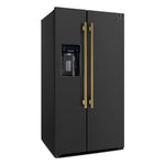 Forno Salerno Espresso 36-Inch Black Side-by-Side Refrigerator, 20 Cu. Ft., Frost-Free, Ice & Water Dispenser, ENERGY STAR Certified - BonPrix Électroménagers