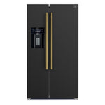 Forno Salerno Espresso 36-Inch Black Side-by-Side Refrigerator, 20 Cu. Ft., Frost-Free, Ice & Water Dispenser, ENERGY STAR Certified - BonPrix Électroménagers