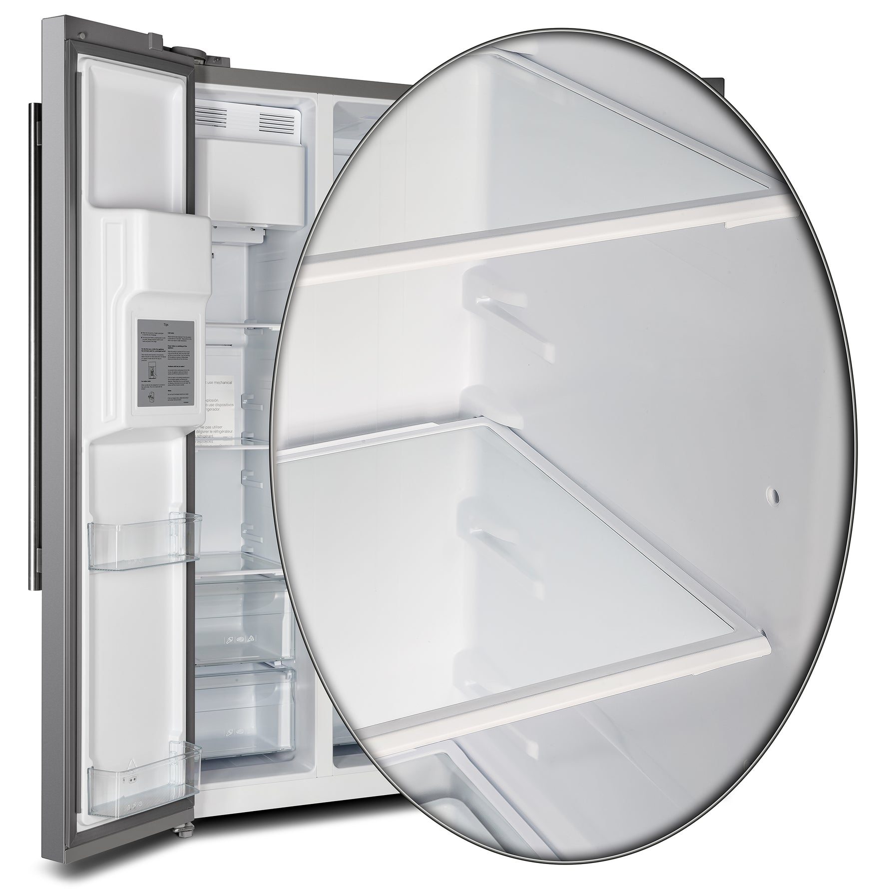 Forno Salerno 36-Inch Side-by-Side Stainless Steel Refrigerator, 20 cu.ft, ENERGY STAR Certified - BonPrix Électroménagers