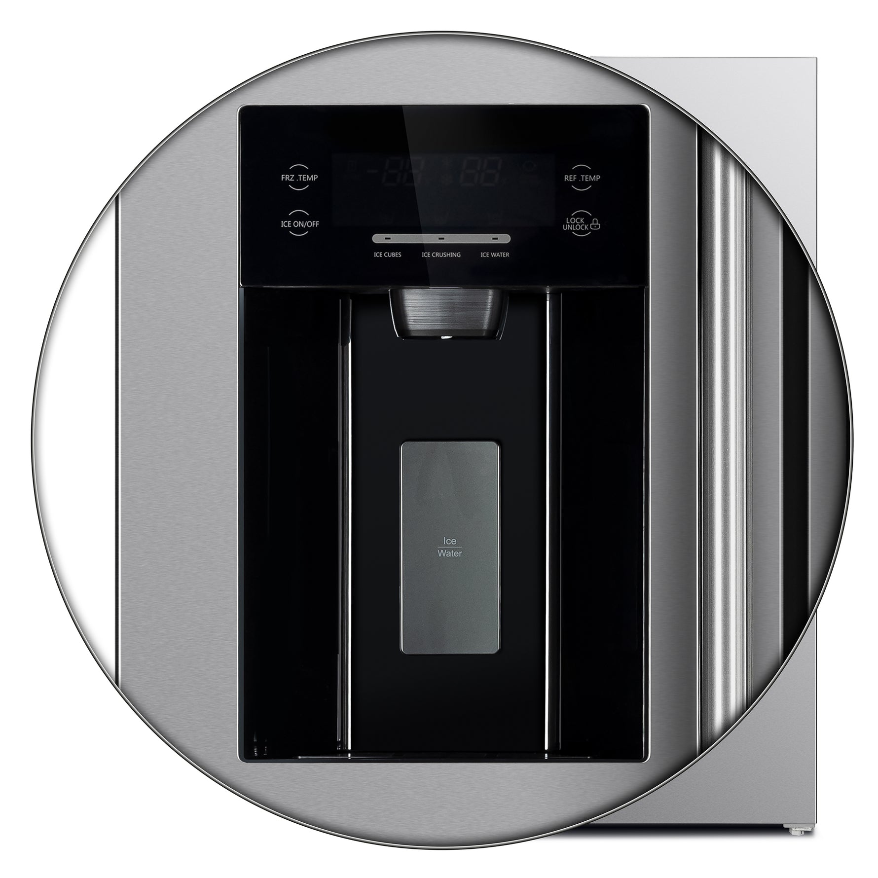 Forno Salerno 36-Inch Side-by-Side Stainless Steel Refrigerator, 20 cu.ft, ENERGY STAR Certified - BonPrix Électroménagers