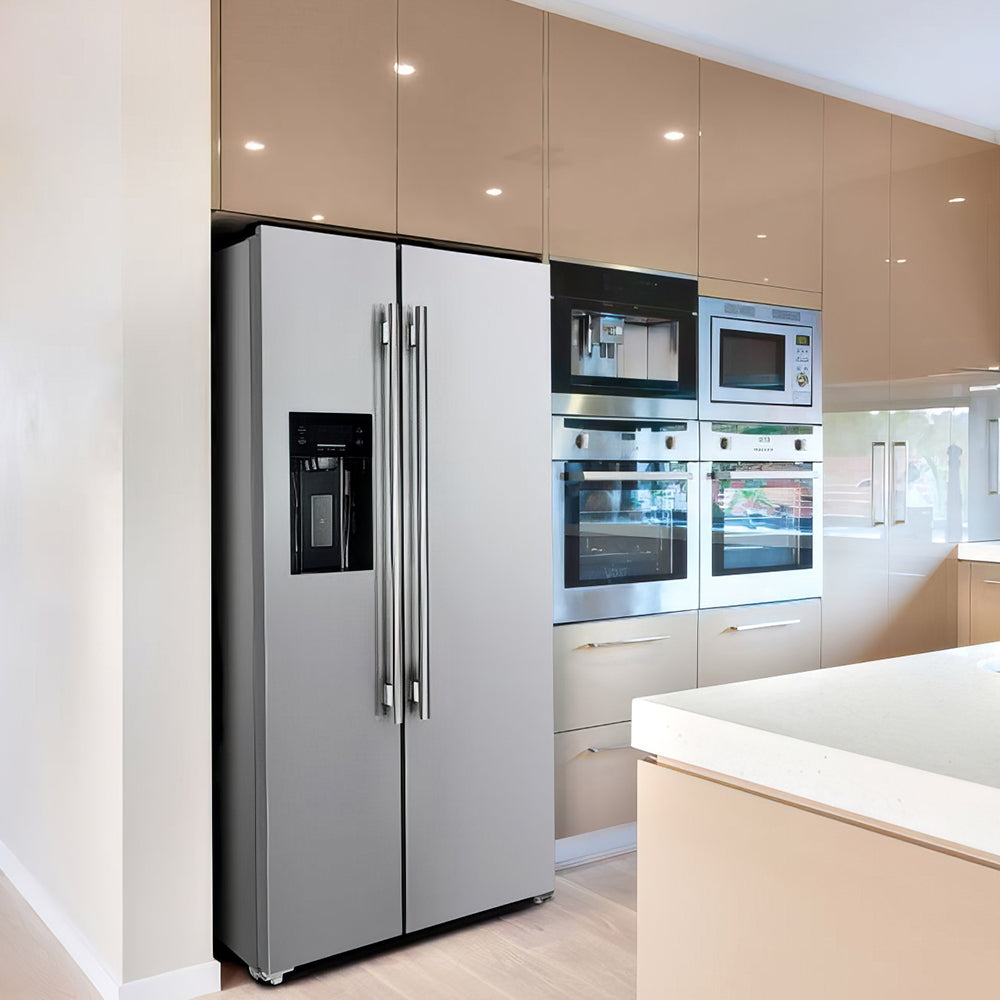 Forno Salerno 36-Inch Side-by-Side Stainless Steel Refrigerator, 20 cu.ft, ENERGY STAR Certified - BonPrix Électroménagers
