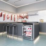 Forno Asciutto 24-Inch Dry Aging Cabinet, Stainless Steel 304, 4.41 cu.ft, LED Lighting, Adjustable Shelves - BonPrix Électroménagers