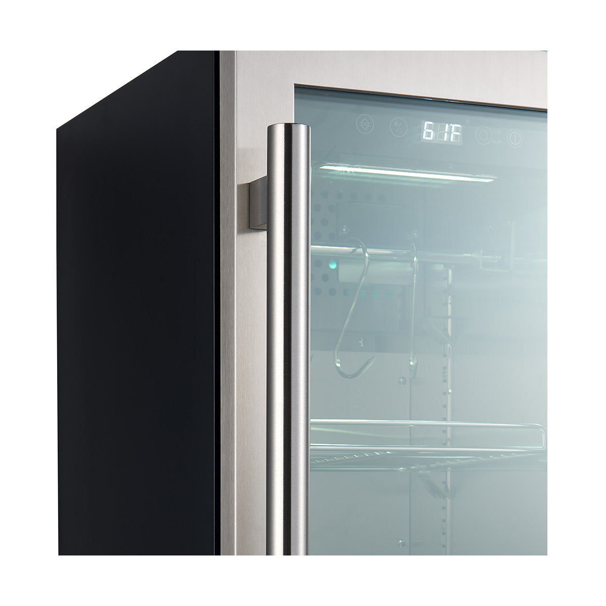 Forno Asciutto 16-Inch Dry Aging Cabinet, Stainless Steel 304, 2.65 cu.ft, LED Lighting, Adjustable Shelves - BonPrix Électroménagers
