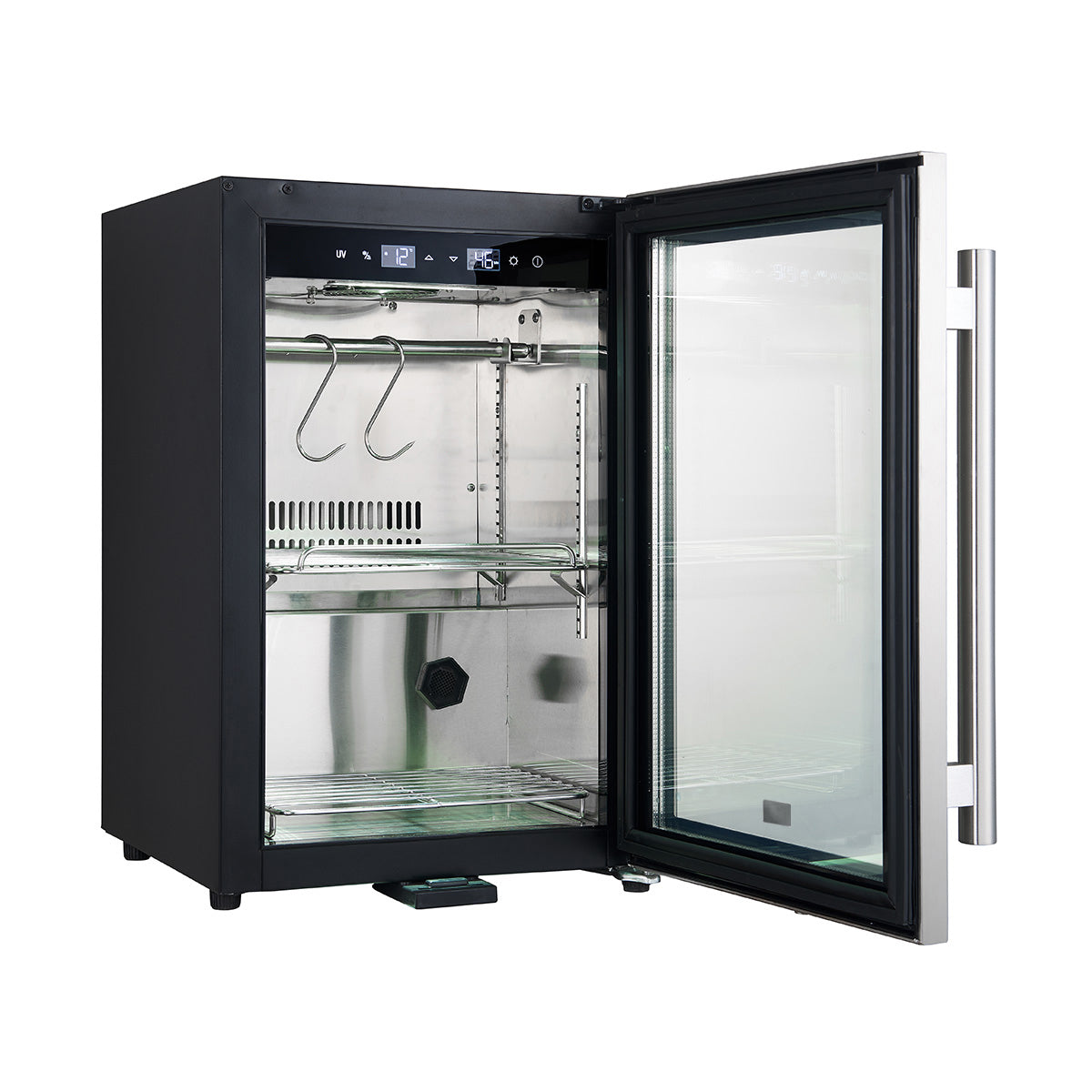 Forno Asciutto 17-Inch Dry Aging Cabinet, Stainless Steel 304, 1.84 cu.ft, LED Lighting, Adjustable Shelves - BonPrix Électroménagers