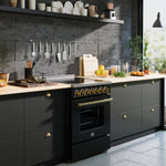 Forno Paolo 30-Inch Freestanding Electric Range, Black, 4.38 cu.ft, True Convection Oven, Energy Efficient - BonPrix Électroménagers
