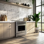 Forno Paolo 30-Inch Freestanding Electric Range, Stainless Steel, 4.38 cu.ft, True Convection Oven, Energy Efficient - BonPrix Électroménagers