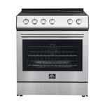 FORNO Premium 3-Piece Kitchen Bundle - 30" Electric Range, 31" French Door Refrigerator, 24" Built-In Dishwasher, Stainless Steel - FBDL-011-01CA - BonPrix Électroménagers