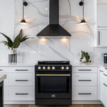 Forno Leonardo Espresso 30-Inch Black Electric Range, True Convection, Energy Efficient - BonPrix Électroménagers