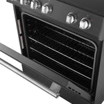 Forno Leonardo Espresso 30-Inch Black Electric Range, True Convection, Energy Efficient - BonPrix Électroménagers
