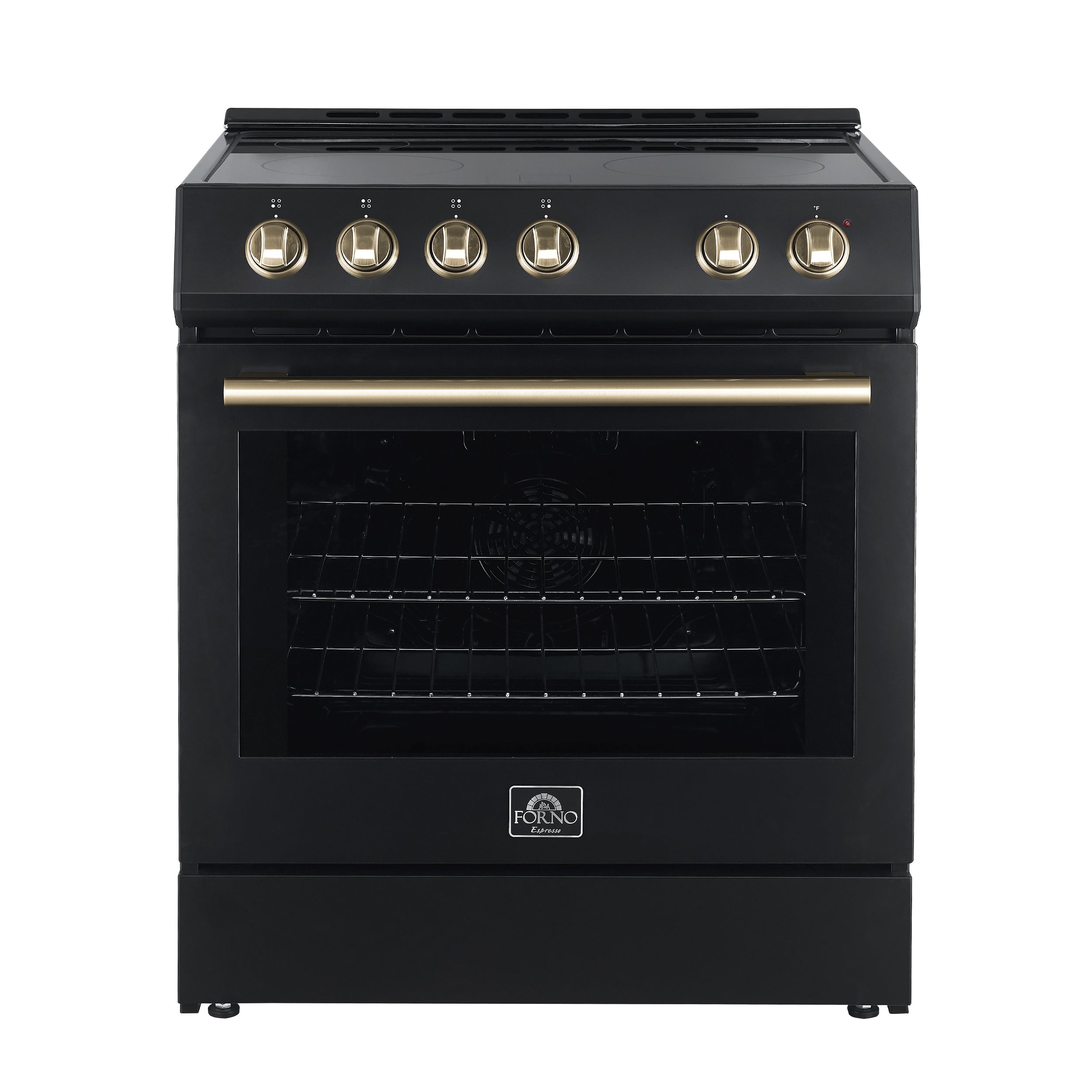 Forno Leonardo Espresso 30-Inch Black Electric Range, True Convection, Energy Efficient - BonPrix Électroménagers