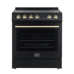 Forno Leonardo Espresso 30-Inch Black Electric Range, True Convection, Energy Efficient - BonPrix Électroménagers