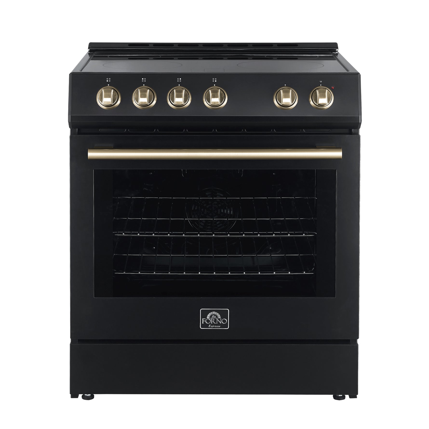 Forno Leonardo Espresso 30-Inch Black Electric Range, True Convection, Energy Efficient - BonPrix Électroménagers