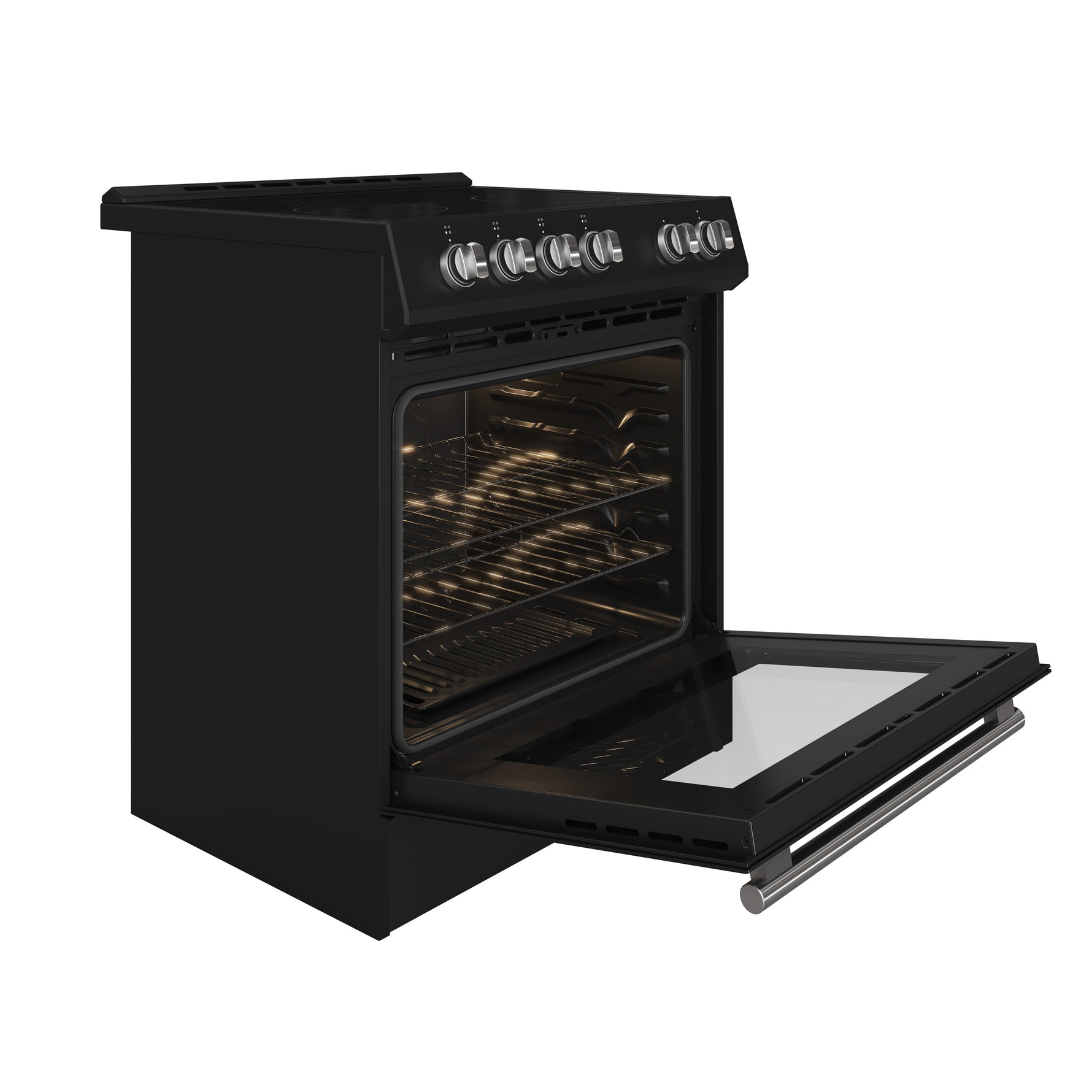 Forno Leonardo Espresso 30-Inch Black Electric Range, True Convection, Energy Efficient - BonPrix Électroménagers
