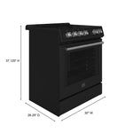 Forno Leonardo Espresso 30-Inch Black Electric Range, True Convection, Energy Efficient - BonPrix Électroménagers