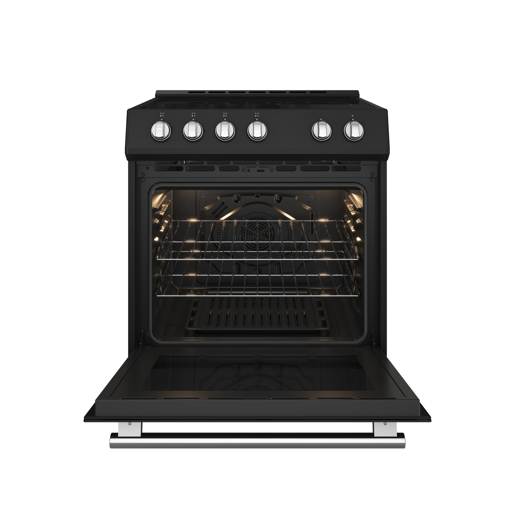 Forno Leonardo Espresso 30-Inch Black Electric Range, True Convection, Energy Efficient - BonPrix Électroménagers
