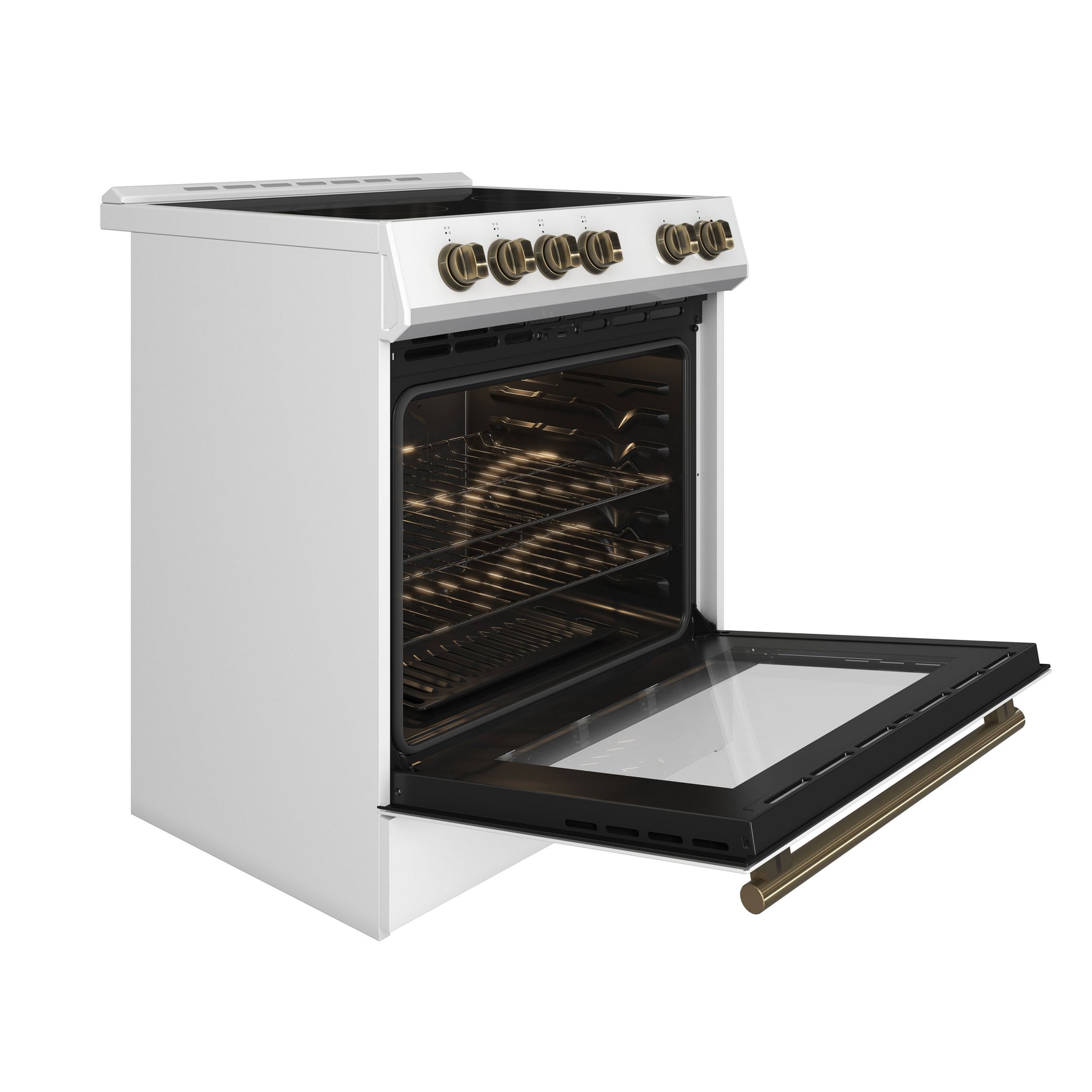 Forno Leonardo Espresso 30-Inch White Electric Range, True Convection, Energy Efficient - BonPrix Électroménagers