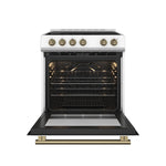 Forno Leonardo Espresso 30-Inch White Electric Range, True Convection, Energy Efficient - BonPrix Électroménagers