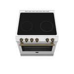 Forno Leonardo Espresso 30-Inch White Electric Range, True Convection, Energy Efficient - BonPrix Électroménagers