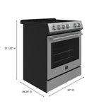 Forno Leonardo Espresso 30-Inch Stainless Steel Electric Range, True Convection, Energy Efficient - BonPrix Électroménagers